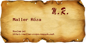 Maller Róza névjegykártya